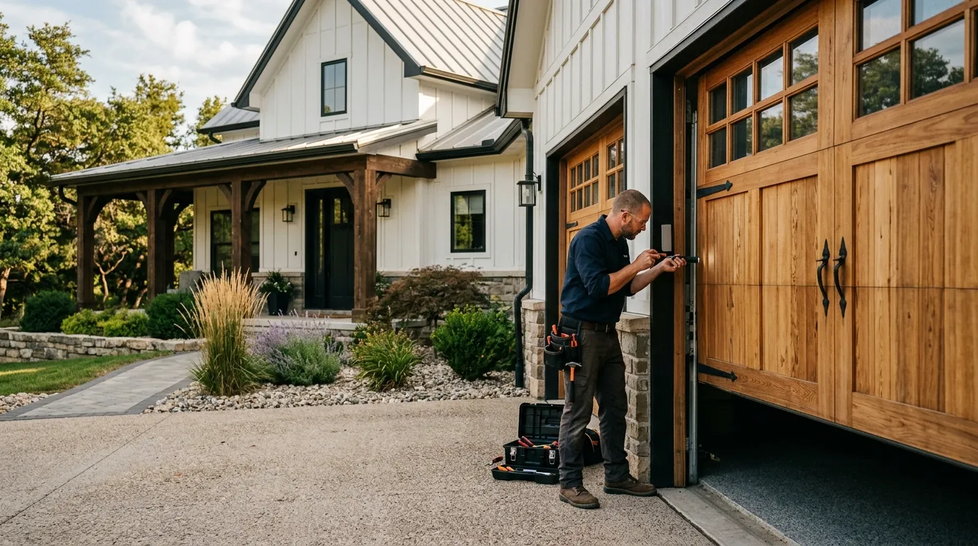 Garage door service call in Oklahoma City, OK
